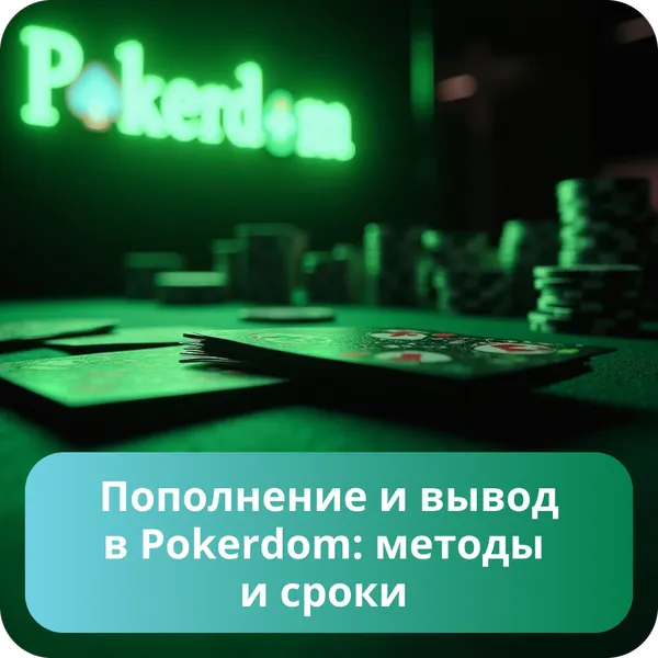 Пополнение и вывод в Pokerdom: методы и сроки